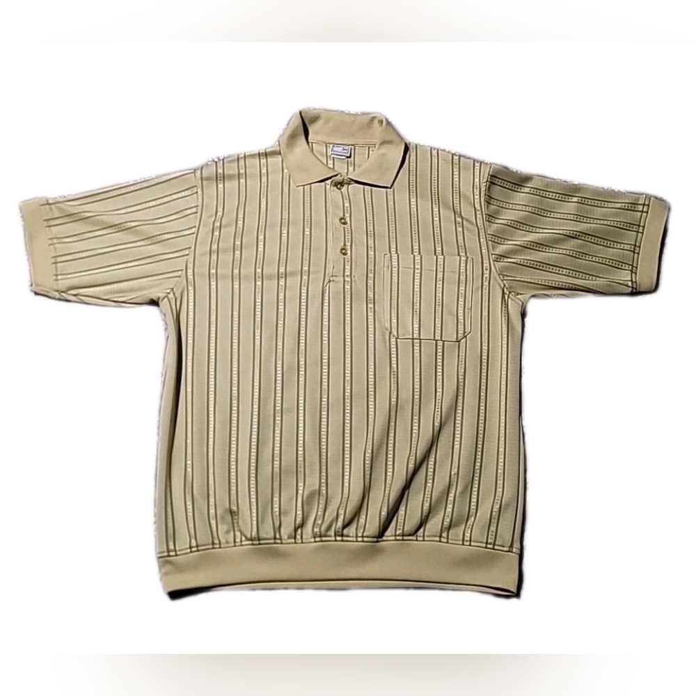 Vintage Haband Average Joe Men's  Striped Polo Shirt
